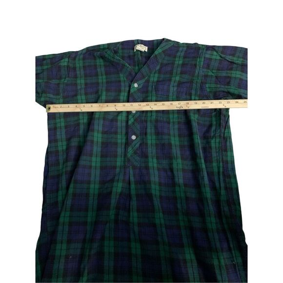 VINTAGE L.L. Bean Plaid Tartan Flannel Night Shirt Nightgown LL Bean Mens VTG 19 - Picture 10 of 10